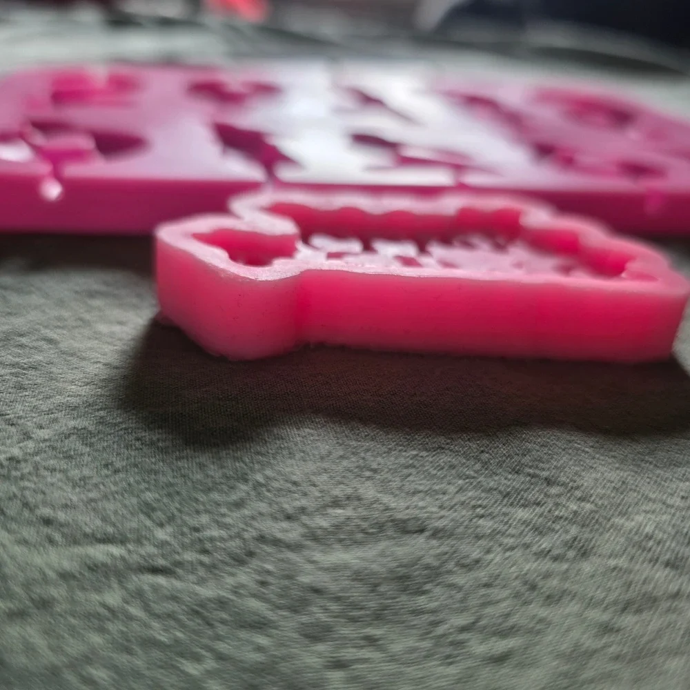 Pink Silicone Number 0-9 Wax melt Resin Mold and Happy Birthday Tray Set